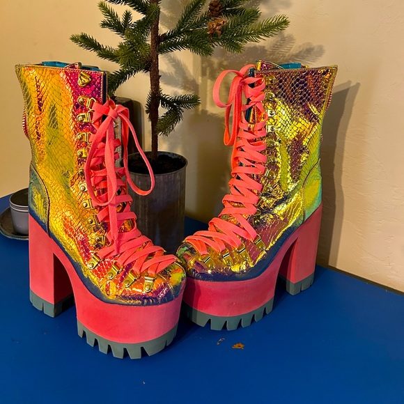 Dolls Kill Shoes Dolls Kill Club Exx Poisonous Vixen Snake Platform